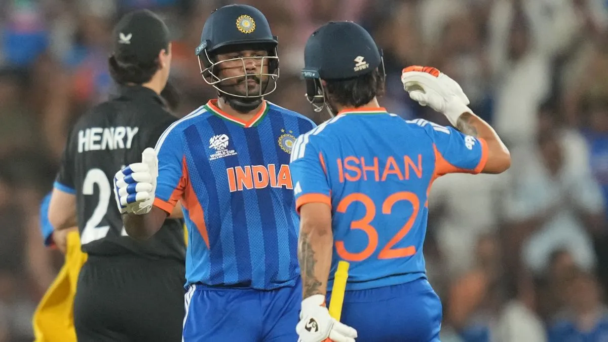 In the T20 World Cup final against New Zealand, India smashes 255 runs batting first, shattering a number of records.
