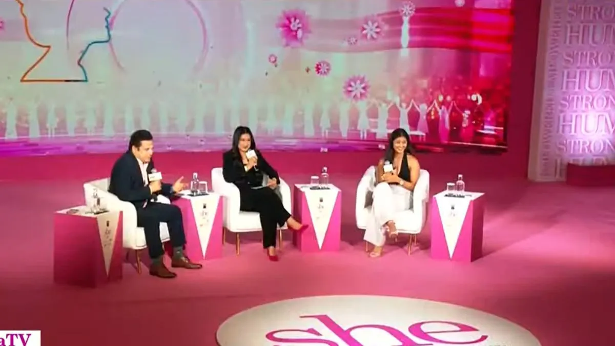 Cricketer Shreyanka Patil discusses her decision to pursue cricket as a career at the India TV "She" Conclave.